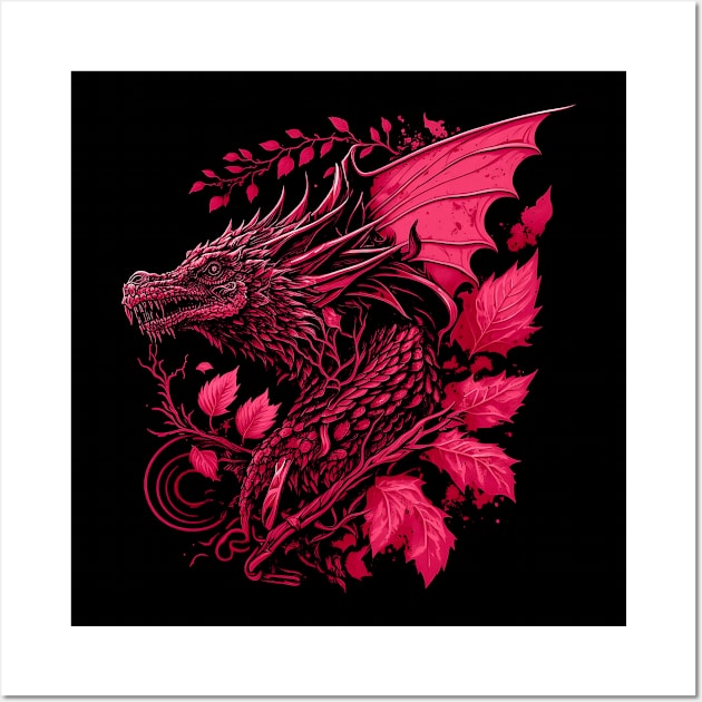 Red Dragon Wall Art by ArtDiggs